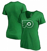 Women Philadelphia Flyers Fanatics Branded St. Patrick's Day White Logo T-Shirt Kelly Green FengYun,baseball caps,new era cap wholesale,wholesale hats